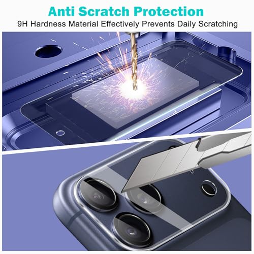 PEHAEL for iPhone 18 Pro Max Privacy Screen Protector+Camera Lens Protector | 3+3 Pack, Installation Frame, Cleaning kits, Anti-Spy Private, Anti-Scratch, 9H Tempered Glass, Case Friendly