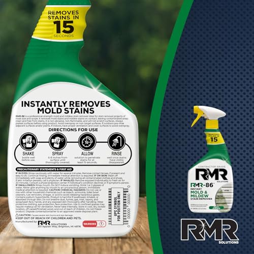 RMR-86 Instant Mold and Mildew Stain Remover Spray - Scrub Free Formula, 32 Fl Oz