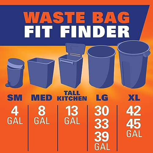 Hefty Ultra Strong 13 Gal Kitchen Trash Bags, White, Lavender Vanilla, 80ct | 13G Tall White Trash Bags with Drawstrings for Kitchen and Home Use, Resists Leaks, Punctures, Rips, Continuous Odor Control