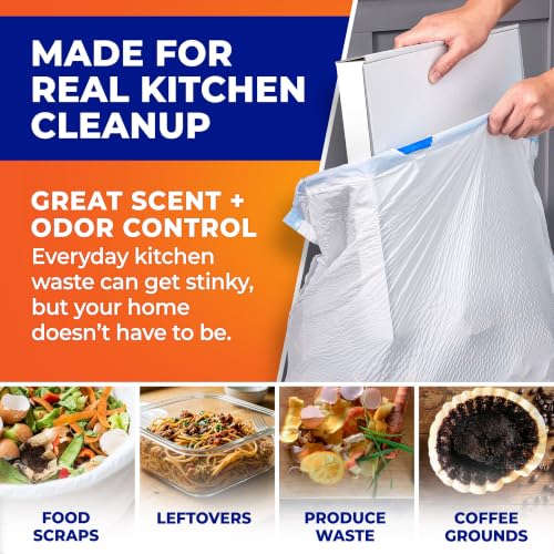 Hefty Ultra Strong 13 Gal Kitchen Trash Bags, Fabuloso Lavender, 80ct