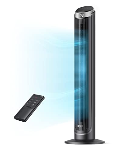DREO Tower Fan for Bedroom, 90° Oscillating Fans that Blow Cold Air | 26 ft/s Powerful Airflow, 28dB Quiet Fan, 5 Speeds, 4 Cooling Modes, 12H Timer, 40" Standing Floor Fan for Home Office