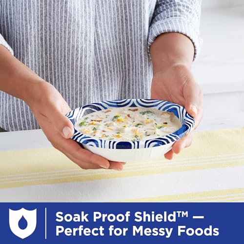Dixie Ultra Large Paper Bowls 20 Oz, Disposable Bowls, 56 Count | Disposable paper bowls for breakfast, lunch, and dinner; microwave safe serving bowls for easy cleanup, compostable