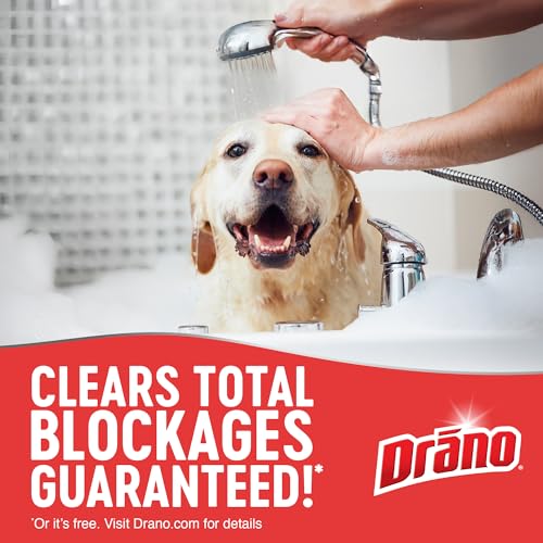 Drano Max Gel Drain Clog Remover & Cleaner, Safe for All Pipes/Septic, 32oz | Works on Tough Hair, Grease, Soap & Food Clogs, Cuts Through Standing Water, Protects Against Pipe Corrosion, Kitchen & Bath