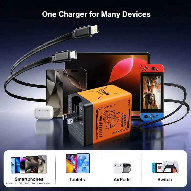 GaNPro 45W Retractable Fast Charger Cube