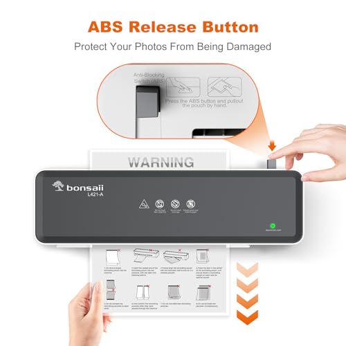 Bonsaii 9 Inch Thermal Laminator Machine, Compact Photo Laminating Tool