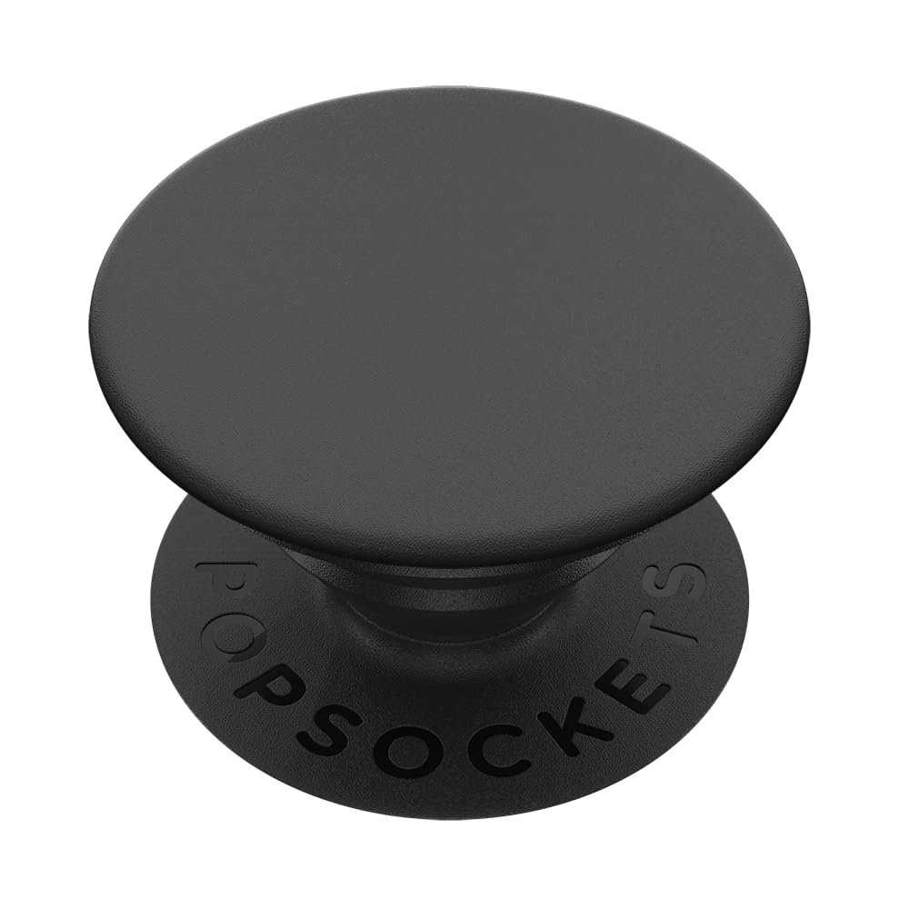 PopSockets Adhesive Phone Grip, Holder- Black | Anti-Drop, Kickstand, Secure Comfortable Hold, Black, Create a Mobile Phone Outfit