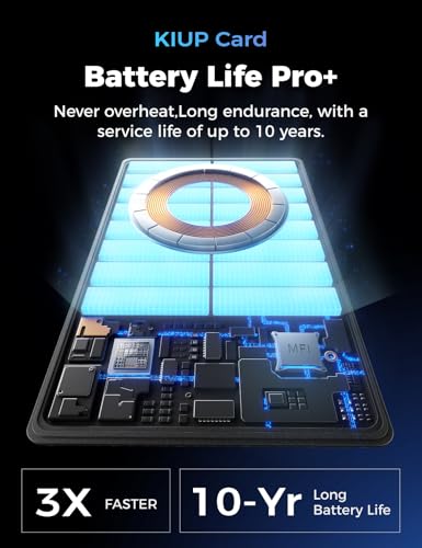 Wallet Tracker Card 0.06in Slim Tracking Card,10 Years Battery Bluetooth Smart Card,Android & iOS Wallet Tracker,Work with Apple Find My & Google Find Hub,IP68 GPS Tracker for Vehicles,Wallet,Keys