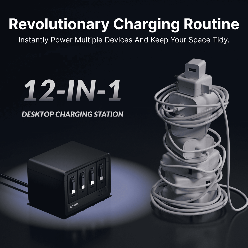Gitryin Smart Desktop Charging Station 12-in-1 (40W Combo)