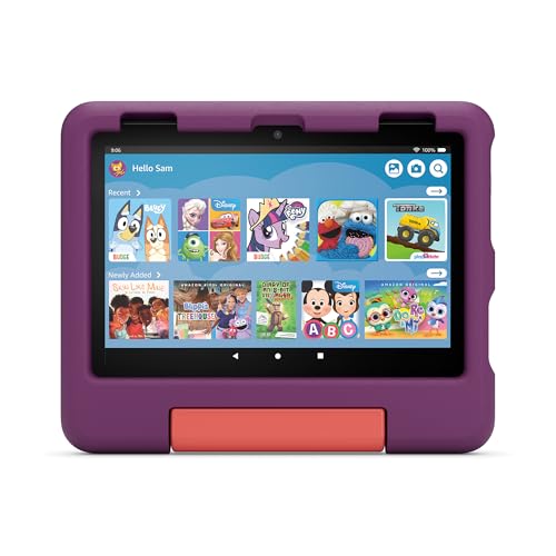 Amazon Kid-Proof Case for Fire HD 8 tablet (Only compatible with 12th generation tablet), Grape
