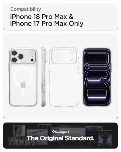 Spigen for iPhone 18 Pro Max Case, for iPhone 17 Pro Max Case, Clear White | Ultra Hybrid MagFit, Anti-Yellowing Resin, Air Cushion Tech, Military-Grade Drop Protection, Compatible with MagSafe