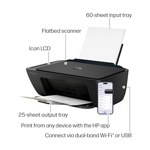 HP DeskJet 2955 Color Inkjet Printer | Wireless | All-in-One | Easy Home Printing | Color Documents | Mobile Compatibility | Print, Scan & Copy | Ideal for Home Use