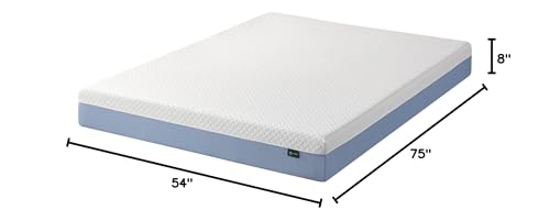 Zinus 8 Inch Full Cooling Essential Memory Foam Mattress, Medium Feel | Designed for Cooler Sleep, Soothing Pressure Relief, Just-Right Medium Feel, CertiPUR-US & OEKO-TEX Certified Materials