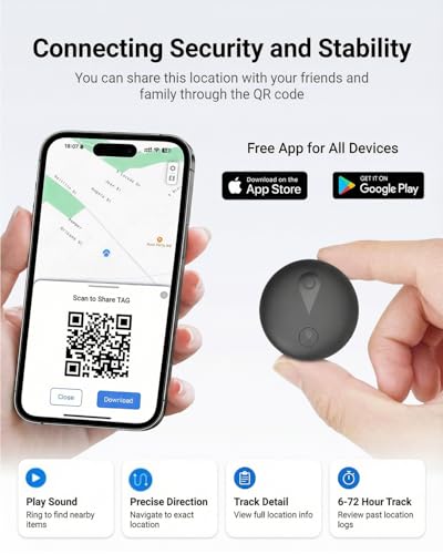 GPS Tracker for Vehicles, Real-Time Undetectable GPS Tracker for Car - No Monthly Fee & SIM Card for Hidden Magnetic GPS Locator for Android and iPhone, Ultra-Slim, IP68 Waterproof, Safe & Durable