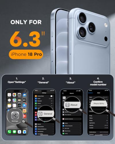 Miracase Magnetic for iPhone 18 Pro Case 6.3",Translucent Matte, Glacier | Compatible with MagSafe, Military-Grade Protection, Anti-Fingerprint, Rugged Shockproof Protective, Slim Thin Phone Case