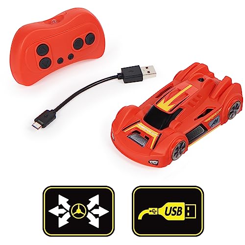Air Hogs Zero Gravity Racing Wall Climber RC Car | Drives on Walls, Floors & Ceilings, Easy to Use Remote, USB-C Rechargeable, RC Car Toy Gifts for Kids Ages 4+