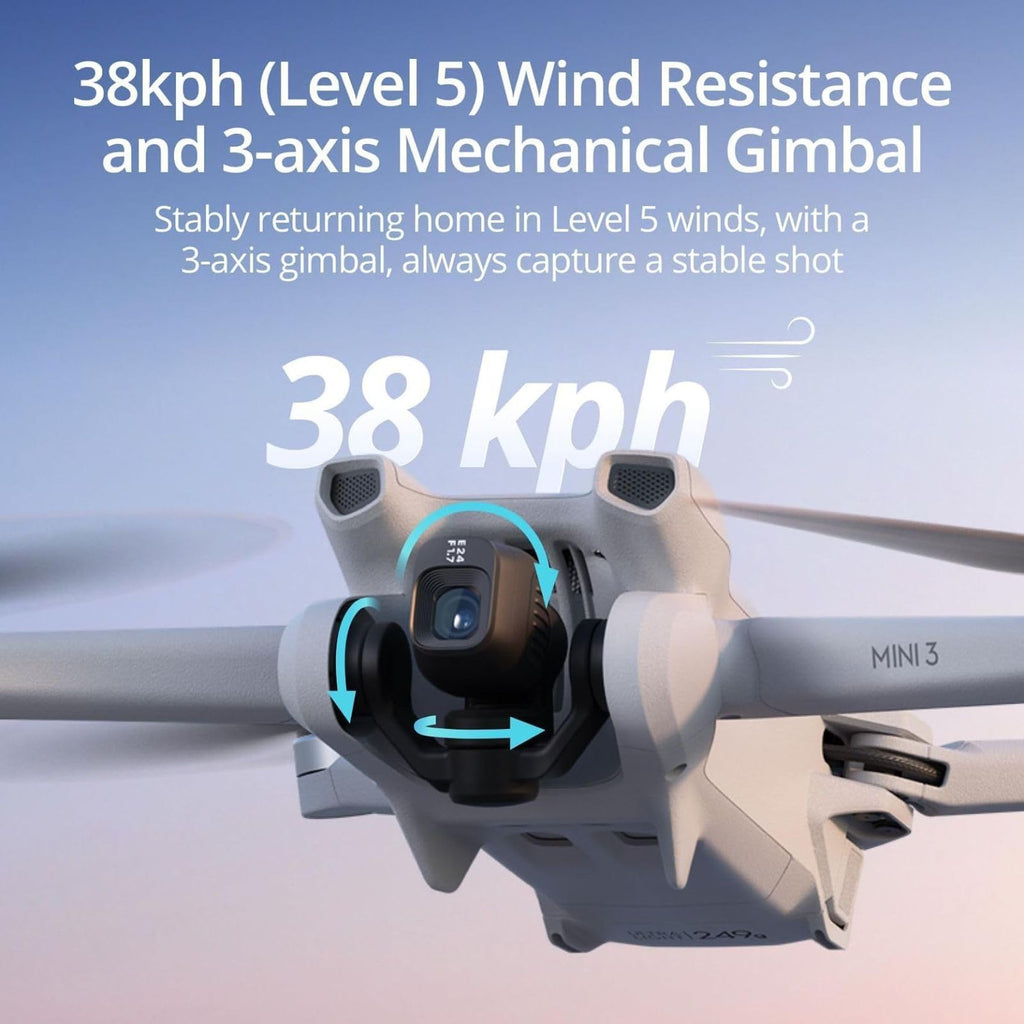 DJI Mini 3 Fly More Combo With DJI RC, 3 Batteries | Lightweight Camera Drone With 4K HDR Video, 114-Min Flight Time, Vertical Shooting, 32800ft (10km) Video Transmission