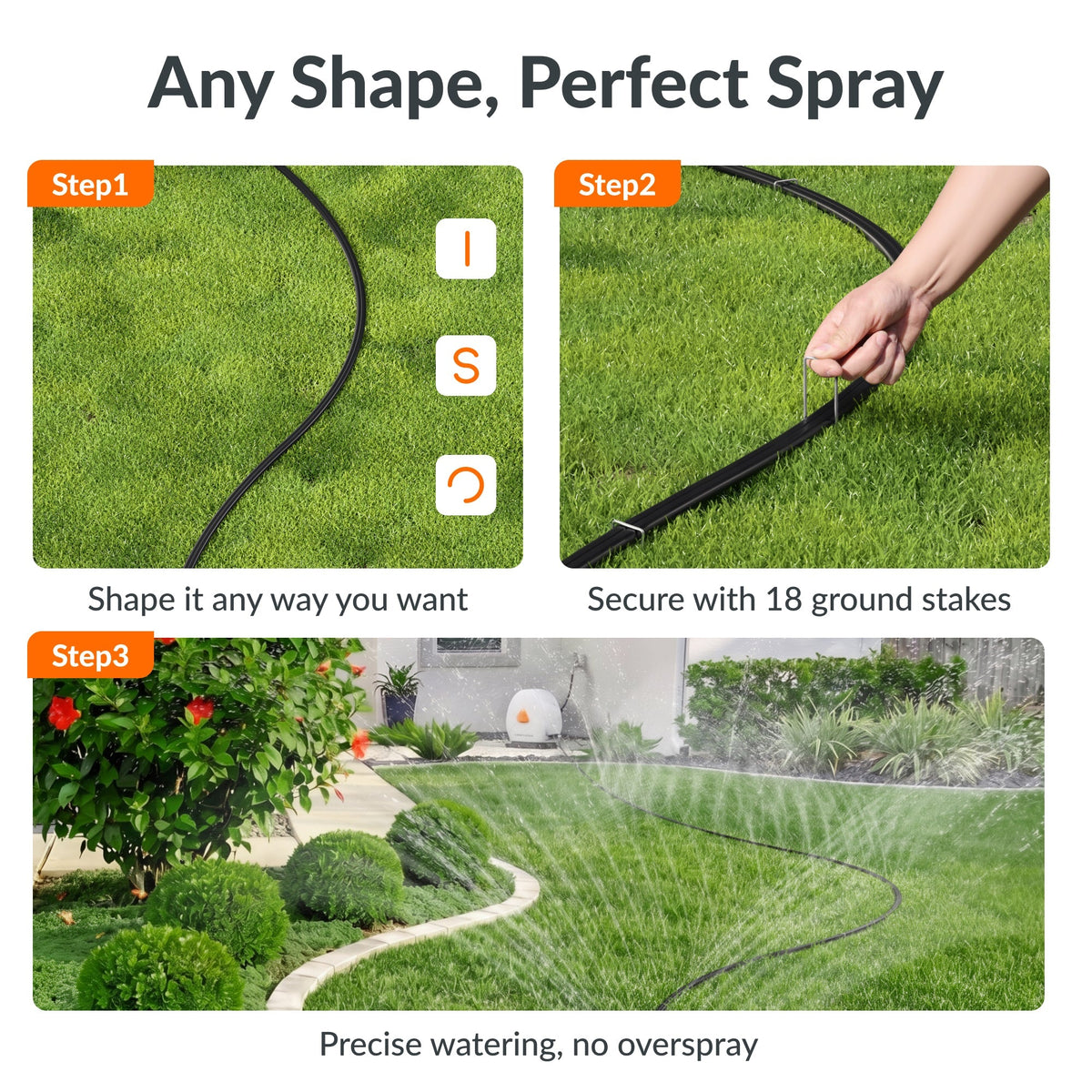 Ground-Mounted Retractable Irrigation Hose Reel -5/8 in-79ft