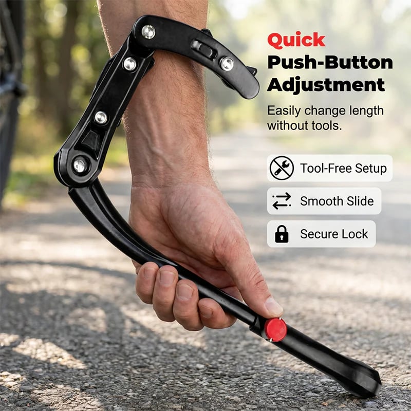 📢📢 !! ⏰Universal Adjustable Aluminum Alloy Bicycle Side Kickstand