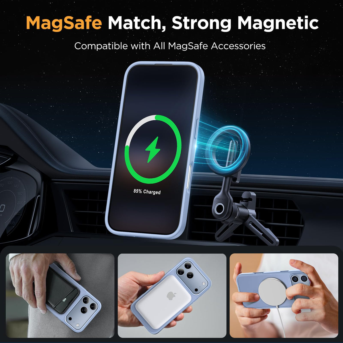 Miracase Magnetic for iPhone 18 Pro Case 6.3",Translucent Matte, Glacier | Compatible with MagSafe, Military-Grade Protection, Anti-Fingerprint, Rugged Shockproof Protective, Slim Thin Phone Case