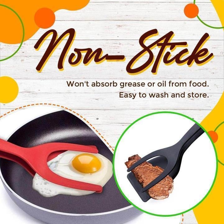 🥘 LIMITED-TIME ! 🍳 2-in-1 Grip Flip Tongs  – Non-Scratch, Non-Stick, Heat-Resistant ✨