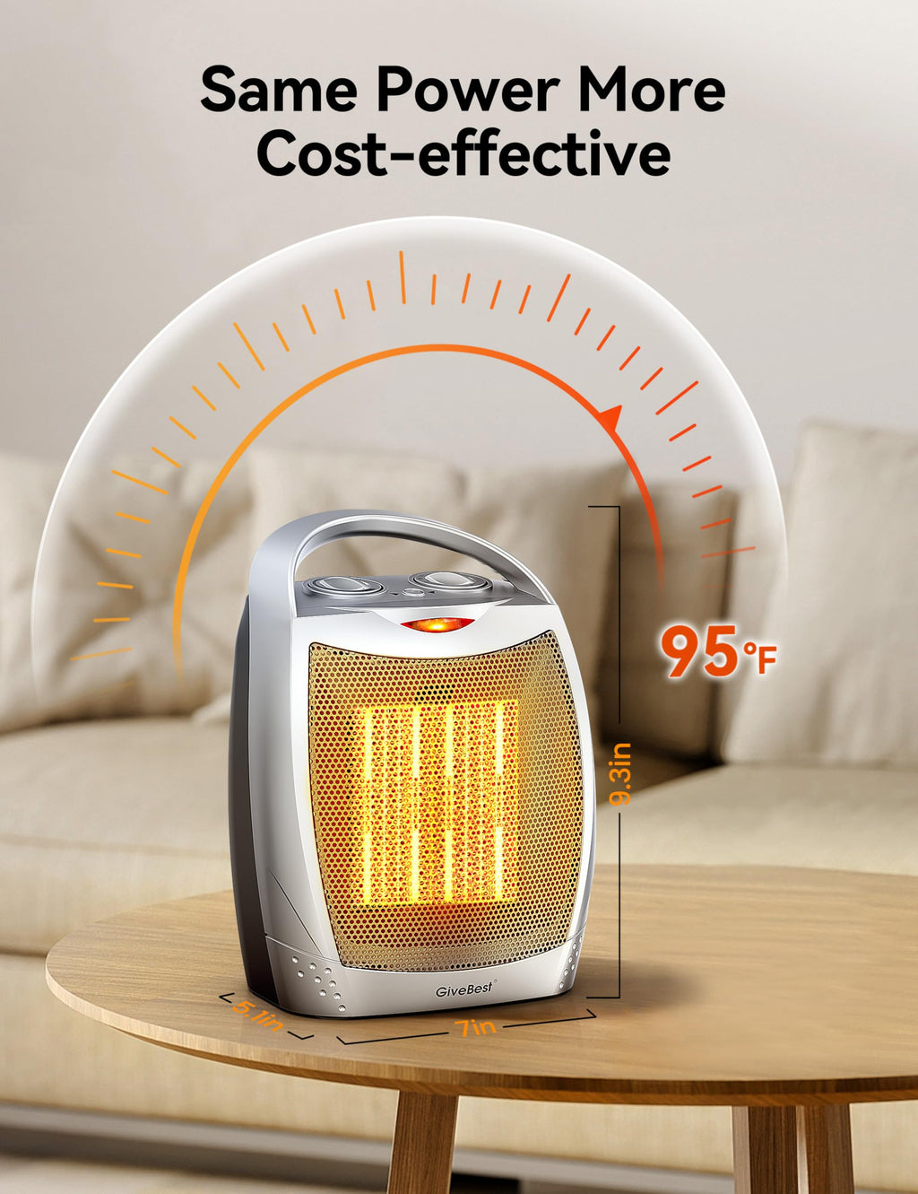 GiveBest Space Heater, Portable Space Heaters for Indoor Use