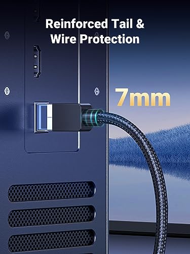 UGREEN Cat 8 Ethernet Cable 6FT, High Speed Braided 40Gbps 2000Mhz Network Cord Cat8 RJ45 Shielded Indoor Heavy Duty LAN Cables Compatible with Gaming PC PS5 PS4 PS3 Xbox Modem Router 6FT