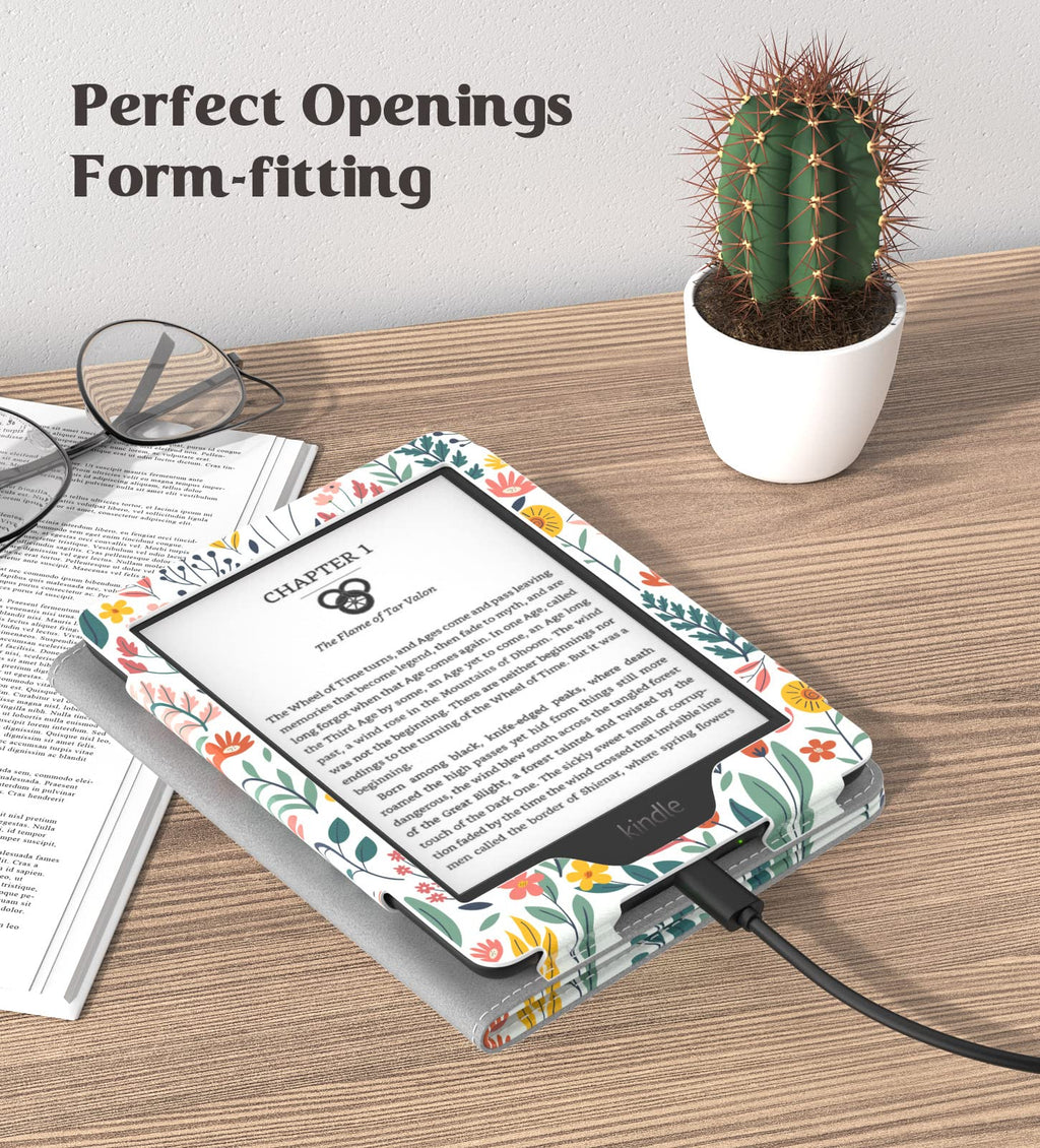 Moko Case for 6" Kindle (11th Generation,2024/2022), Flowers
