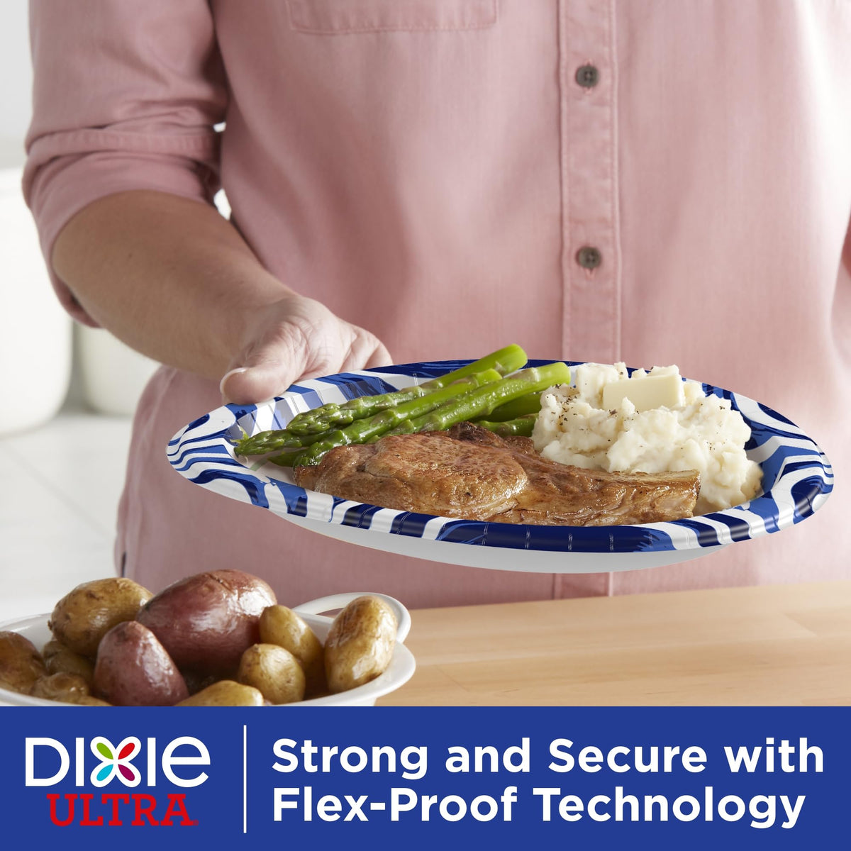 Dixie Ultra Large Paper Plates, 10 Inch, Heavy Duty Disposable Plates