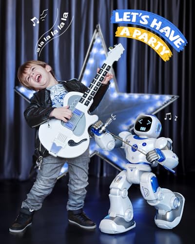 Ruko 1088 Smart Robot Toy for Kids, Large Programmable Interactive Gift | Support Remote Control & App Control & Voice Command, Birthday Gift for Boys & Girls Ages 4 5 6 7 8 9, Blue