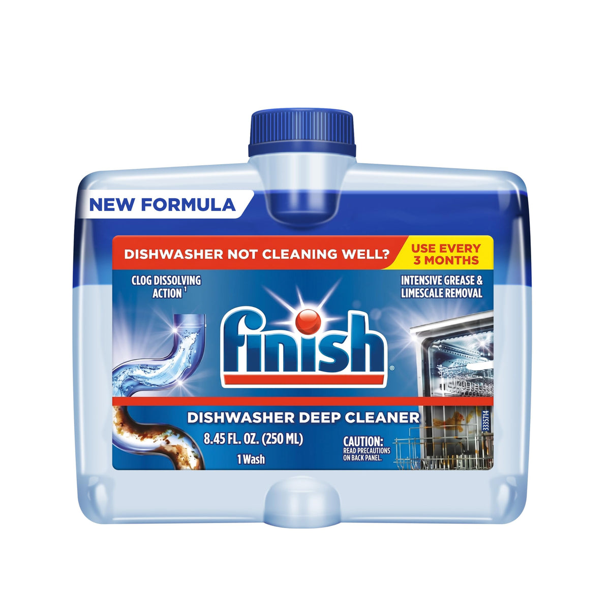Finish Dishwasher Cleaner Liquid, Limescale Remover, 8.45oz