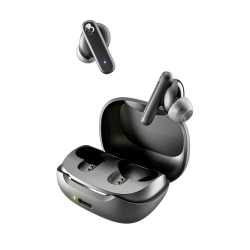 Skullcandy Smokin’ Buds Wireless Noise Isolating Earbuds - True Black | In-Ear Fit, Bluetooth, 20 Hours Battery, IPX4 Sweat and Water Resistant, Microphone for iPhone Android, Commuting, Studying