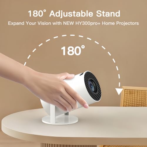 [Built-in Apps & 2026 Upgraded] Mini Projector with Wi-Fi 6 & Bluetooth 5.4, 1080P 4K Support Full HD, Auto Keystone 360° Portable Home Cinema Smart Projector for iOS/Android X1