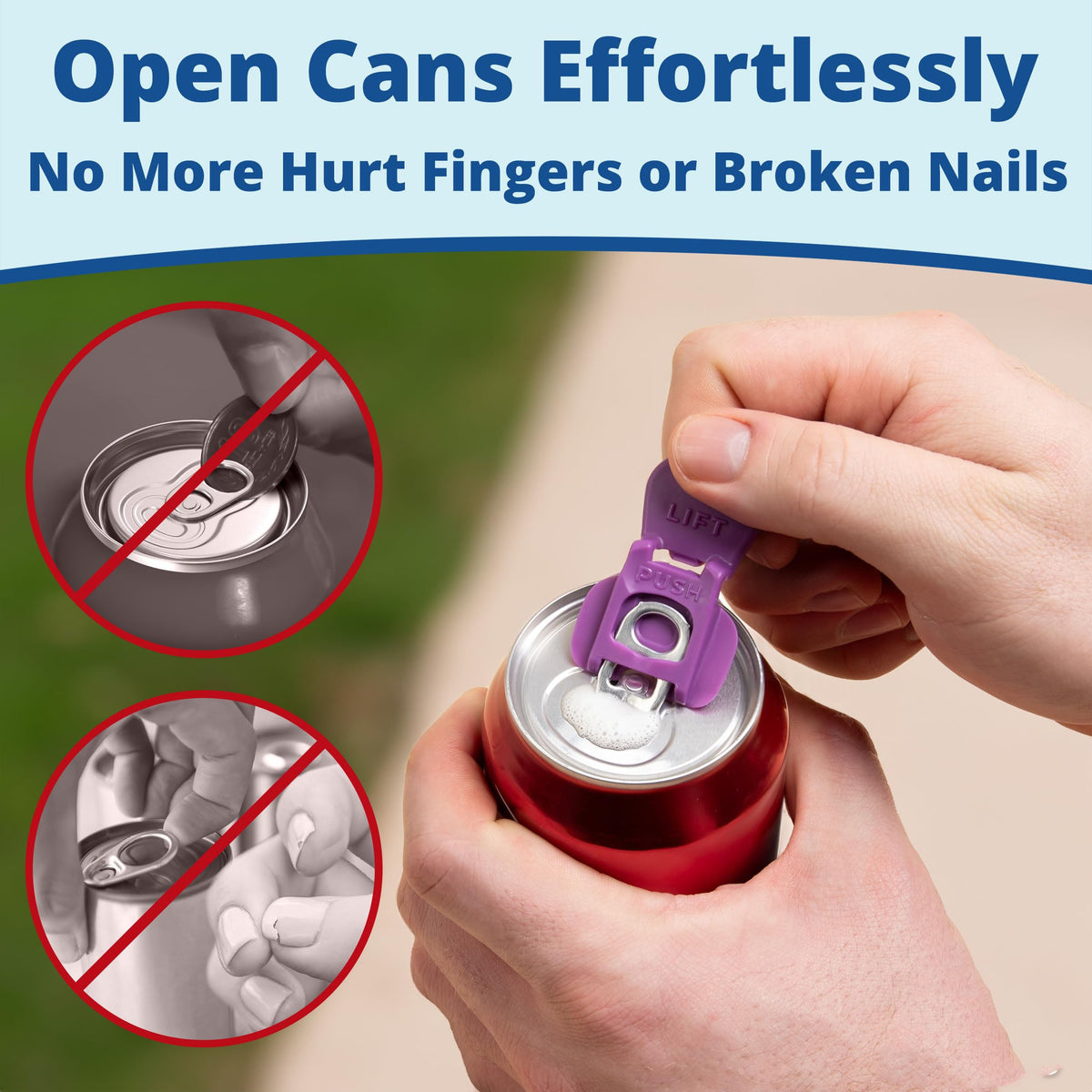 Beverage Barricade 2.0 – Snap-On Can Lid with Tab Opener & Spill Guard