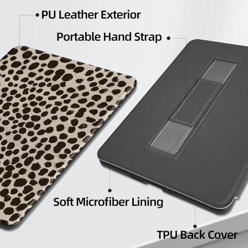 MOROCK Case for 6" Kindle 11th Generation 2024/2022, Khaki Leopard Print