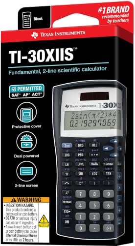 TI-30XIIS Scientific Calculator Texas Instruments, Black | Two-line calculator; Statistics and Advanced Scientific Functions