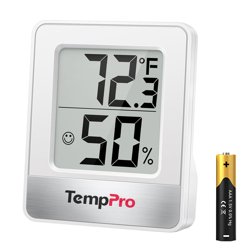 TempPro TempAir Digital Hygrometer Indoor Thermometer | Humidity Meter Room Thermometer with Temperature and Humidity Monitor Mini Hygrometer