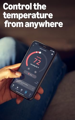 Amazon Smart Thermostat, Save money and energy, Works with Alexa and Ring, C-wire required