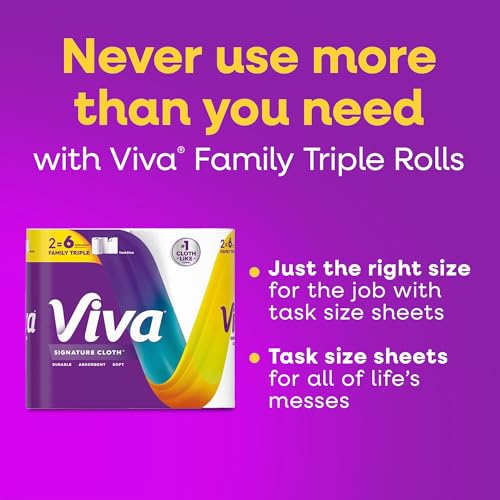 Viva Signature Cloth Paper Towels, 3 Double Rolls, 86 Sheets per Roll