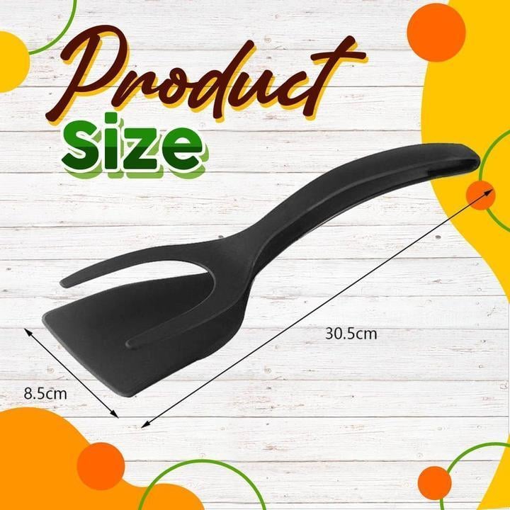 🥘 LIMITED-TIME ! 🍳 2-in-1 Grip Flip Tongs  – Non-Scratch, Non-Stick, Heat-Resistant ✨
