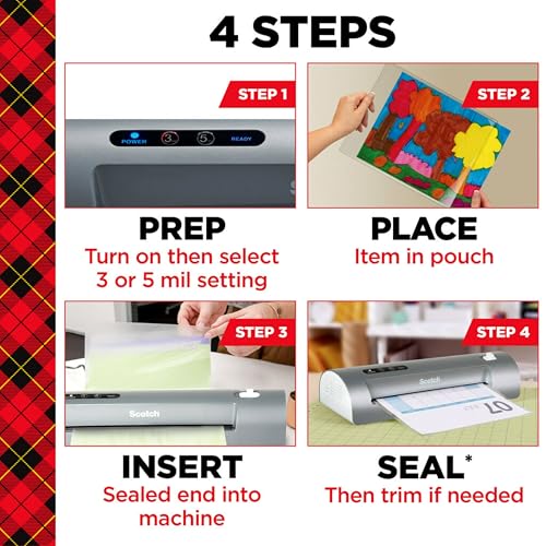 Scotch Thermal Laminator, 2 Roller System for a Professional Finish, Use for Home, Office or School, Suitable for use with Photos (TL901X)