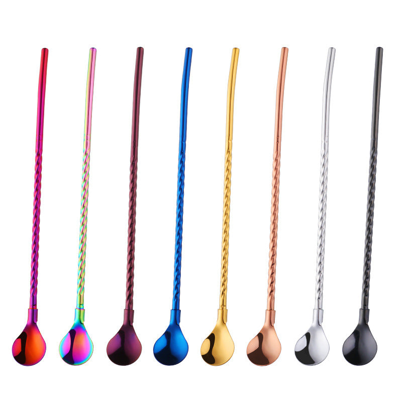 Colorful Creative Stainless Steel Stirring Spoon (Set)