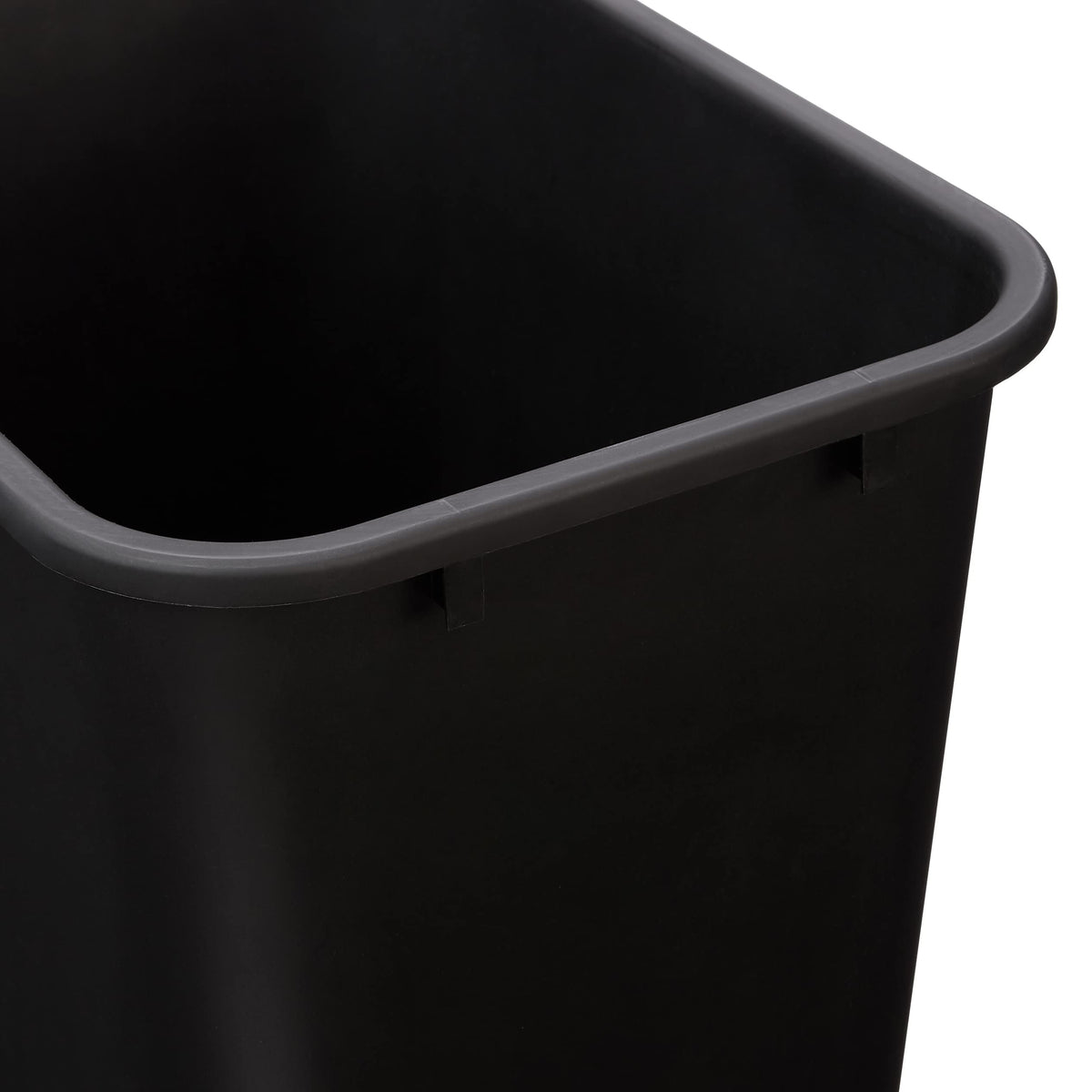 Amazon Basics Rectangular Commercial Office Wastebasket, Easy to Clean, Space-Saving,15.5"L x 11.5"W x 20"H, 10 Gallon, Black