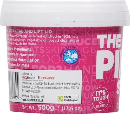 Stardrops The Pink Stuff Miracle Cleaning Paste, 17.6 Oz | Powerful Indoor & Outdoor Cleaning Tough on Stains, Grease & Grime