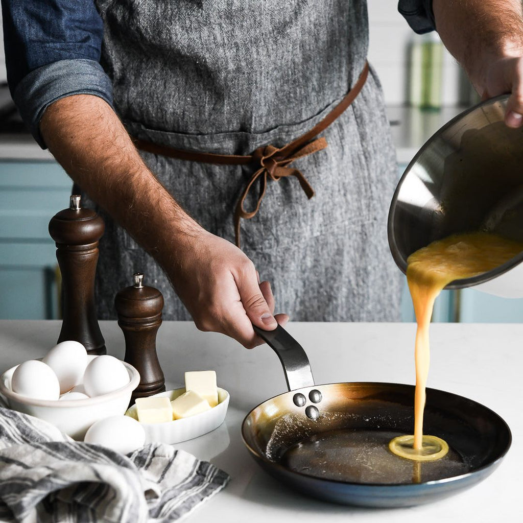MINERAL B Classic Carbon Steel Egg Kit with B Bois Beveled Spatula