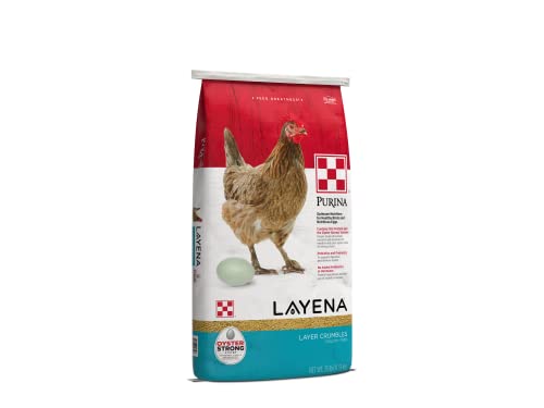Purina Layena | Nutritionally Complete Layer Hen Feed Crumbles - Chicken Feed | 25 Pound (25 lb) Bag
