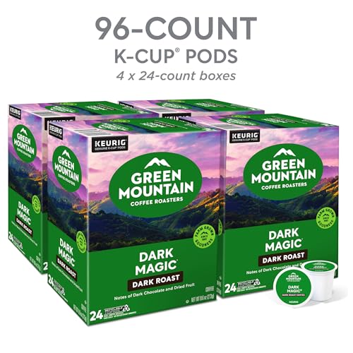 Green Mountain Coffee Roasters Dark Magic, Single-Serve Keurig K-Cup Pods, Dark Roast Coffee Pods, 96 Count