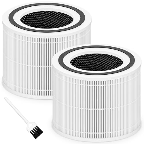 Core 300 Replacement Filter for LEVOIT Core 300 Core 300-P Core 300S Core 300S-P Air Purifier for Home Bedroom Large Room, 3-in-1 High Efficiency and Activated Carbon Filter, Core 300-RF, 2 Pack