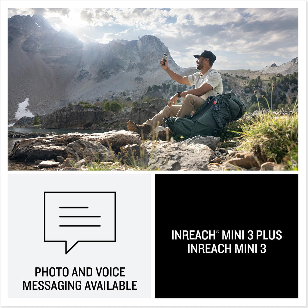 Garmin inReach® Mini 3 Plus, SOS Satellite Communicator | Photo, Voice & Text Messaging Beyond Cell Service, Global Coverage, Color Touchscreen Display, Active Subscription Required
