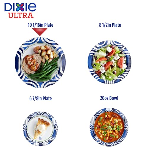 Dixie Ultra Large Paper Plates, 10 Inch, Heavy Duty Disposable Plates