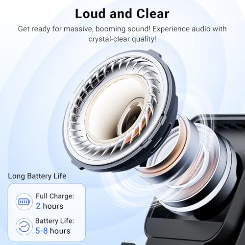 Induction Speaker with Phone Stand 5 in 1 Wireless Bluetooth Audio Black | Phone Speaker Amplifier for iPhone & Android with RGB Light and USB Wired Charging, Birthday Gift for Men Women Teens